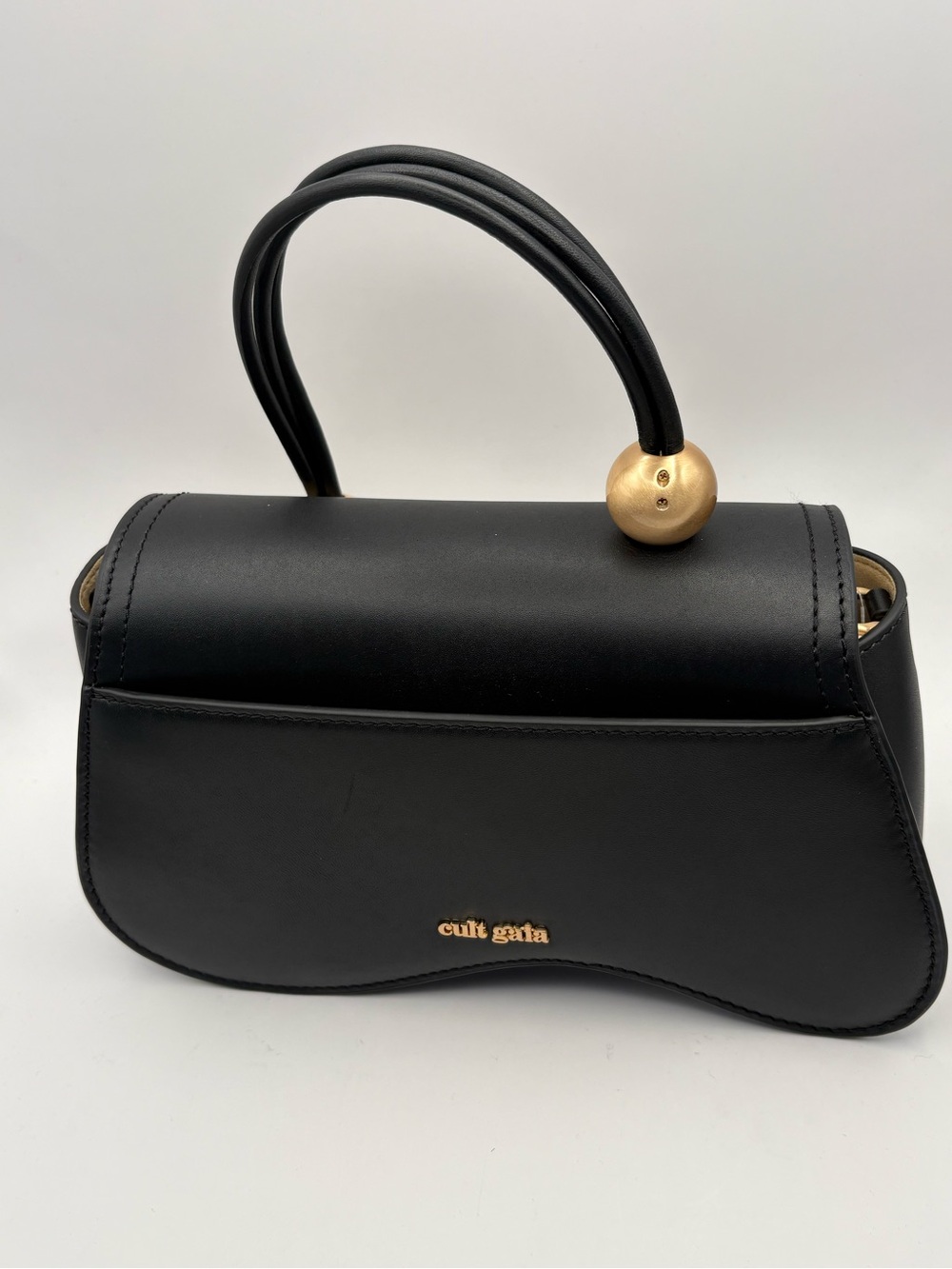 cult gaia Black Kazia Crossbody Bag with Gold Accents - Picture 7 of 16